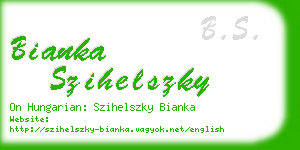 bianka szihelszky business card
